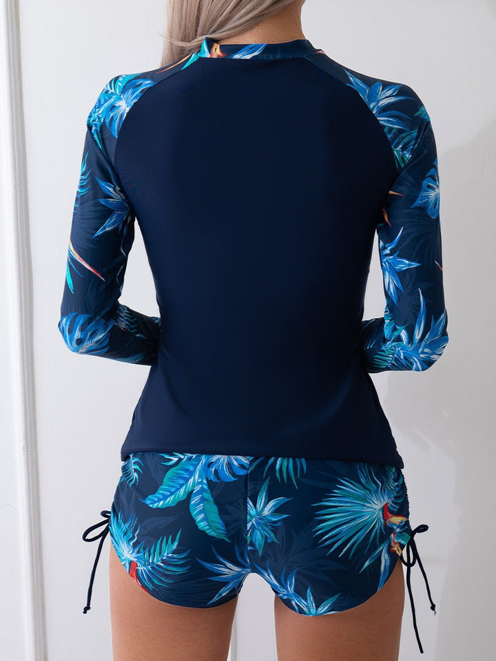 Damen Sportliches Rashguard mit kurzer Hose Drune