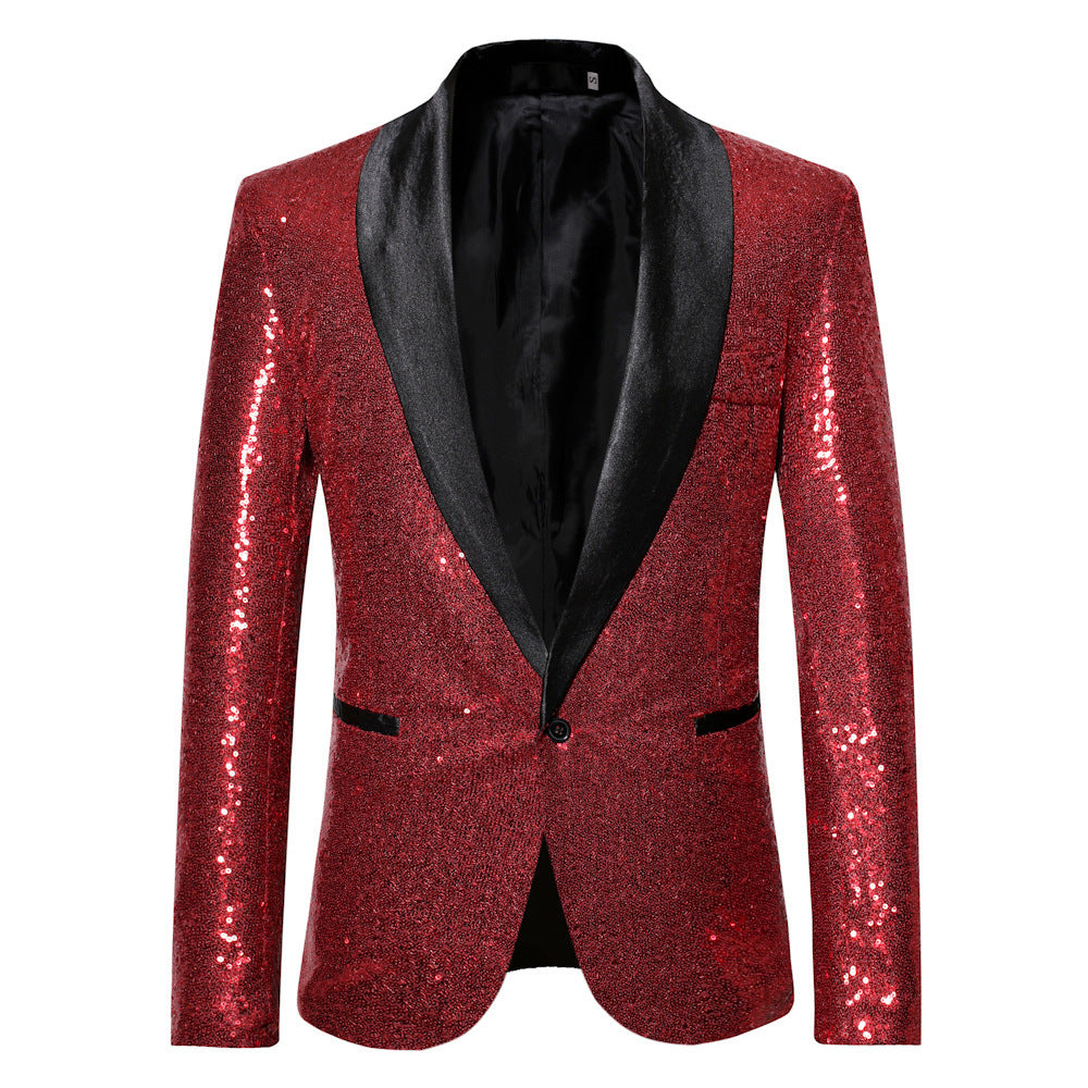 Herren eleganter Pailletten Blazer im modernen Schnitt Drune