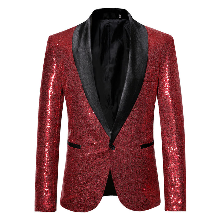 Herren eleganter Pailletten Blazer im modernen Schnitt Drune
