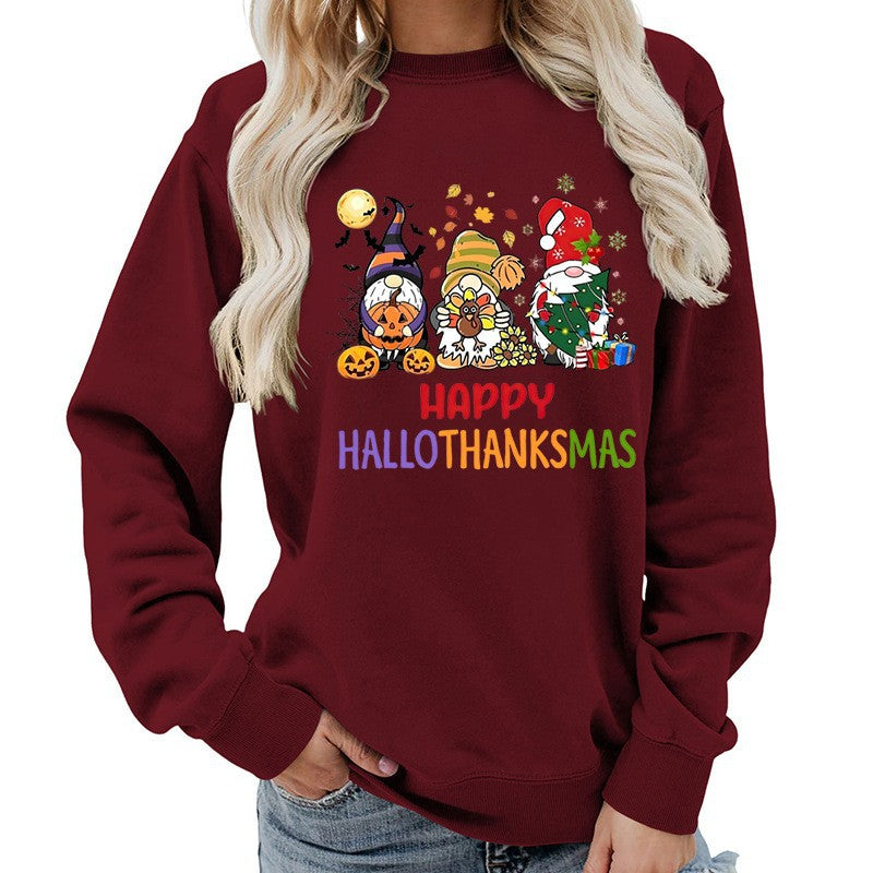 Damen Sweatshirt mit fröhlichem Feiertagsdesign Drune