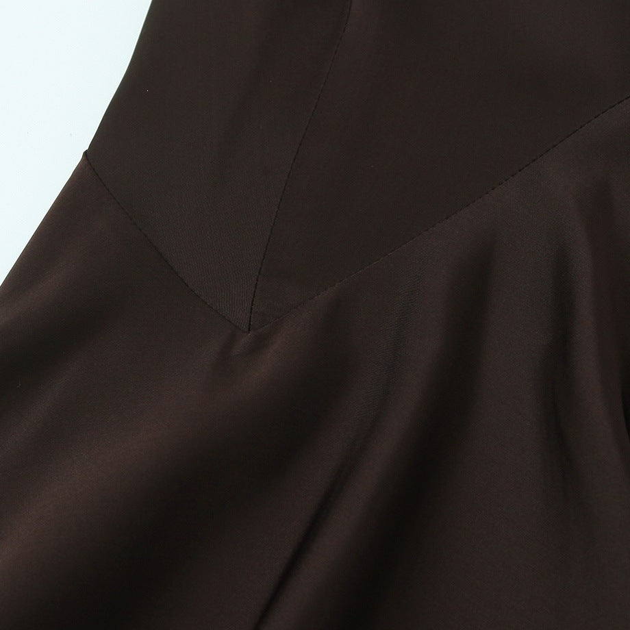 Damen Maxikleid mit asymmetrischem Saum und zartem Drapé Drune