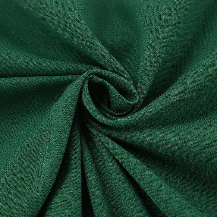 Damen Maxikleid aus hochwertigem Leinenstoff mit breiten Trägern und seitlichen Schlitzen Drune
