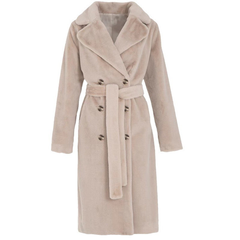 Damen modischer Trenchcoat mit Gürtel Drune