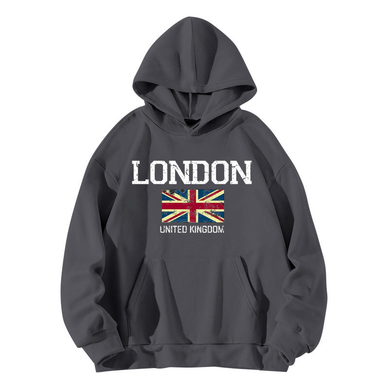 Damen Kapuzenpullover im urbanen London-Style mit Kängurutasche und gemütlichem Schnitt Drune
