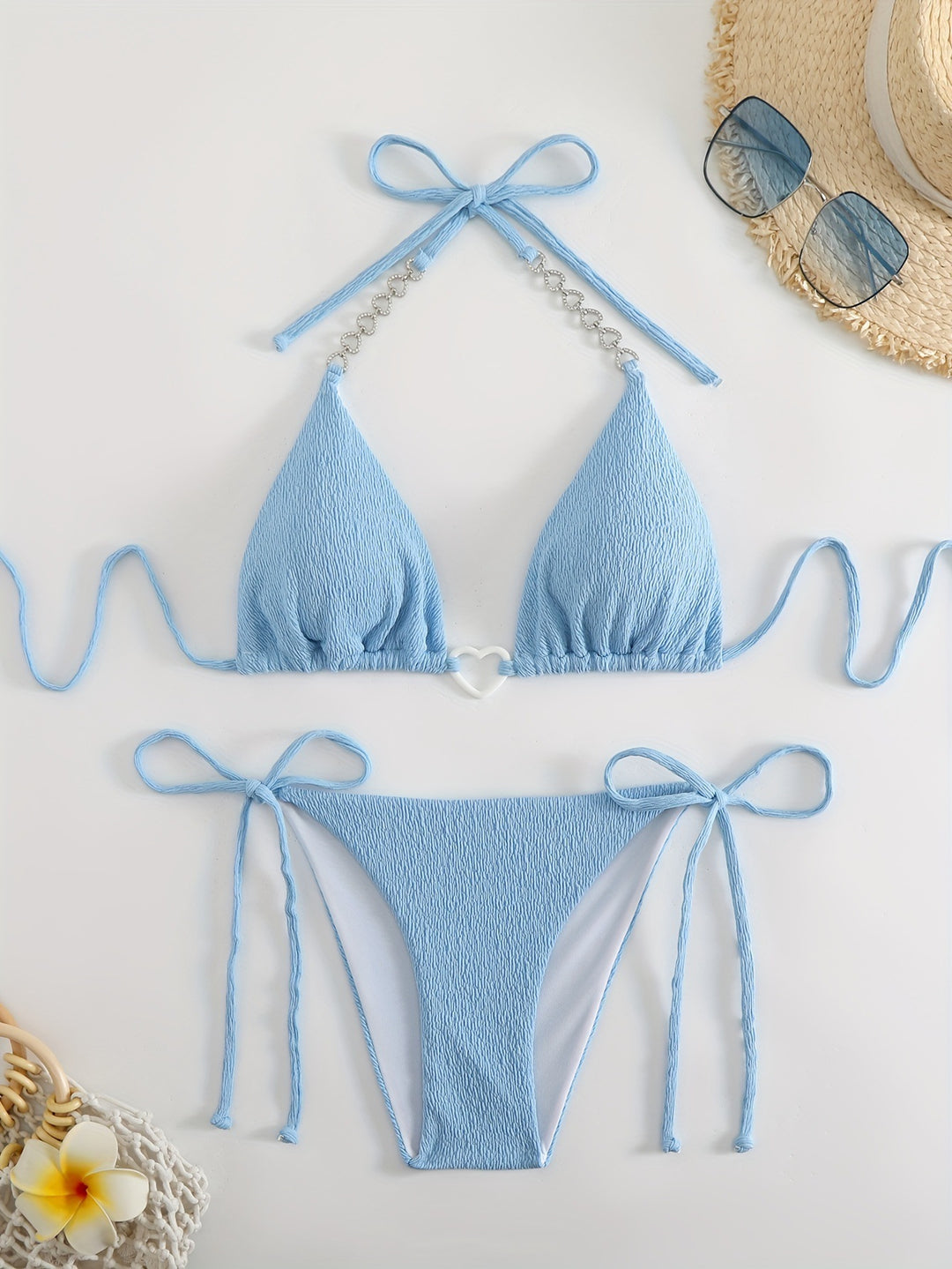 Damen Triangel-Bikini mit raffinierten Kettenakzenten Drune