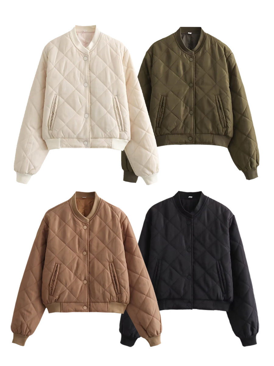 Damen gesteppte Übergangsjacke mit modernem Schnitt und praktischen Taschen Drune