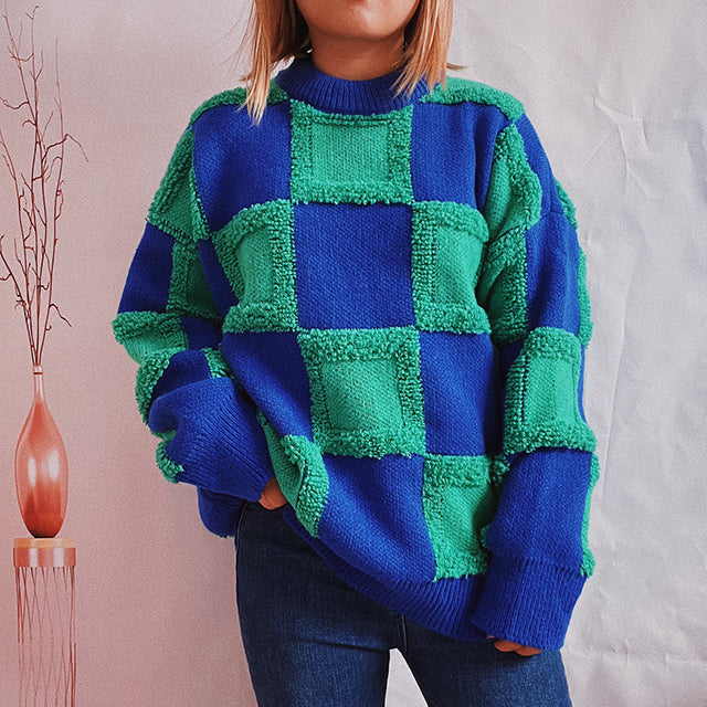 Drune | Karo Patchwork Pullover