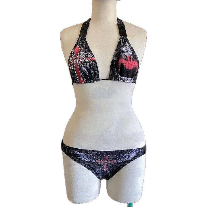 Damen Designer-Bikini mit kreativem Grafiken Drune