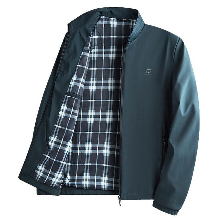 Herren leichtgewichtige Sportjacke mit modernem Stehkragen und atmungsaktiven Einsätzen Drune