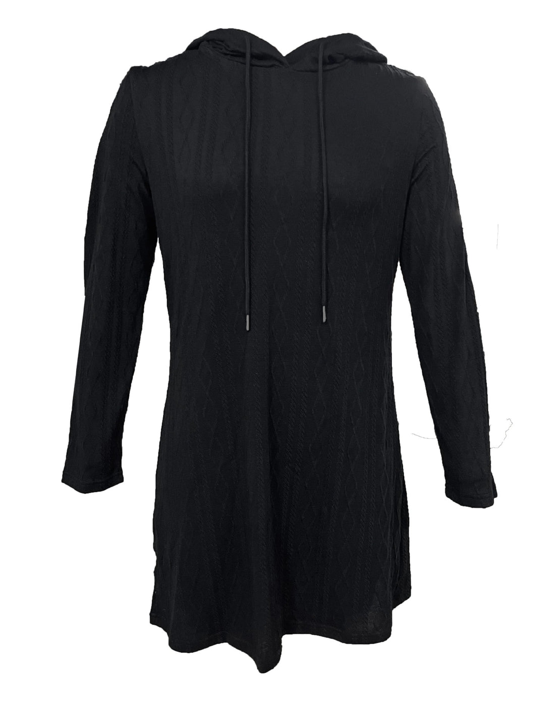 Damen Kapuzenkleid mit strukturiertem Strickmuster und lässigem Schnitt Drune
