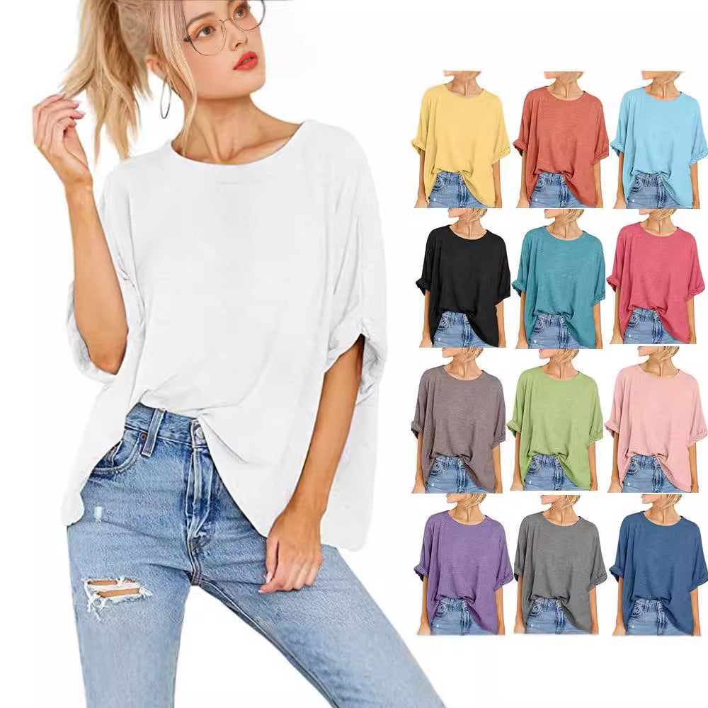 Damen lässiges Oversized T-Shirt Drune