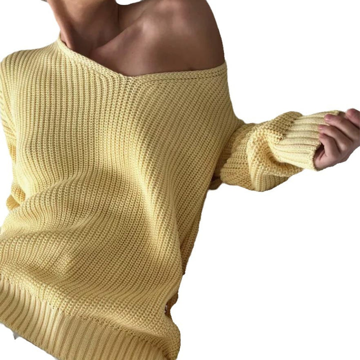 Damen oversized Strickpullover Drune
