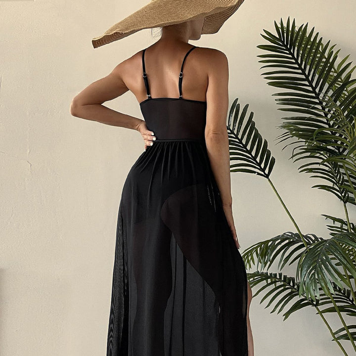 Damen Transparente Sommerkleid Drune