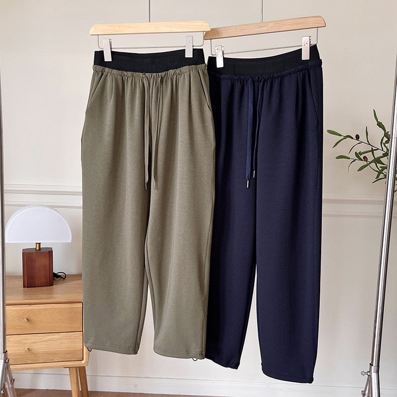 Damen bequeme Freizeithose mit verstellbarem Bund Drune