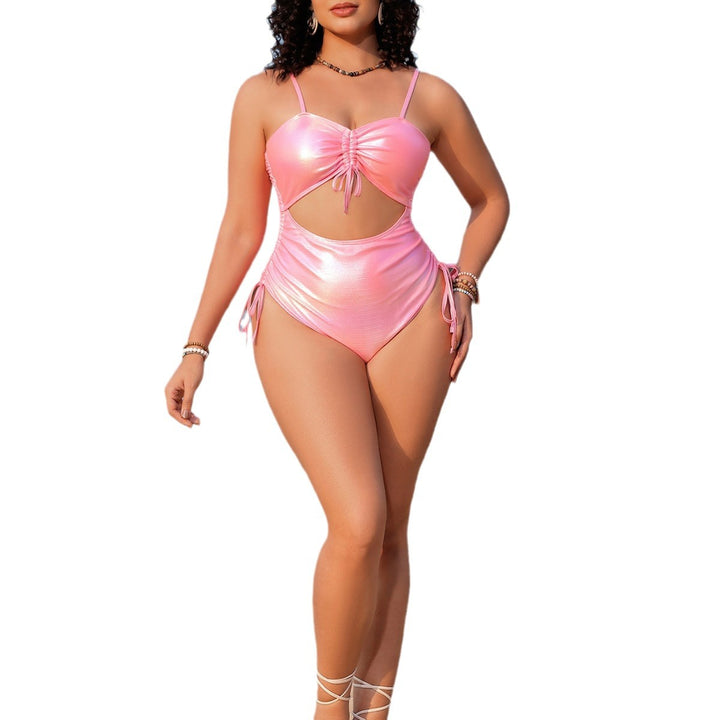 Damen Einteiliger Badeanzug mit aufregendem Cut-Out und Rüschen Drune
