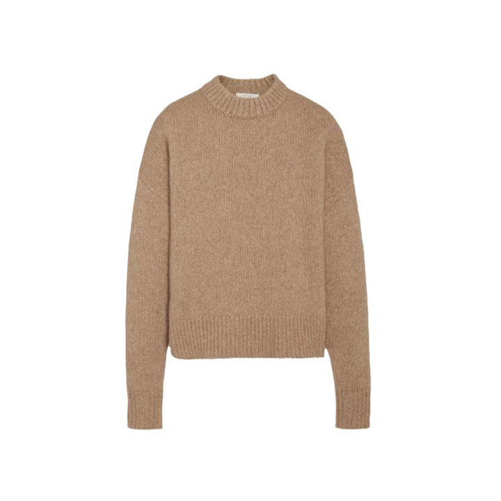 Damen modischer Grobstrickpullover mit überlangen Ärmeln Drune