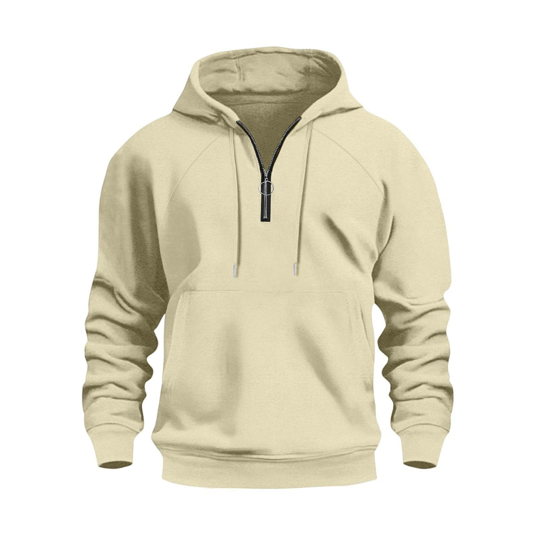 Herren funktionale Kapuzenpullover mit halbem Reißverschluss Drune