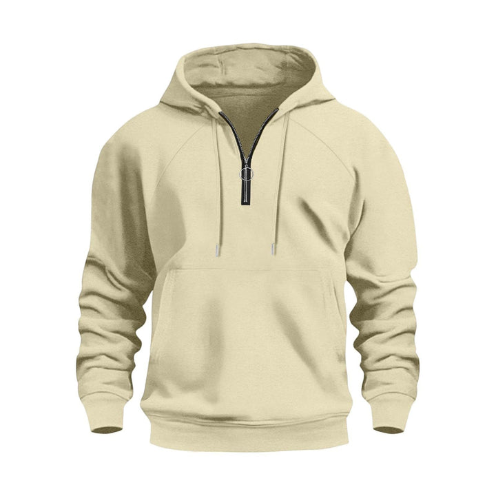 Herren funktionale Kapuzenpullover mit halbem Reißverschluss Drune