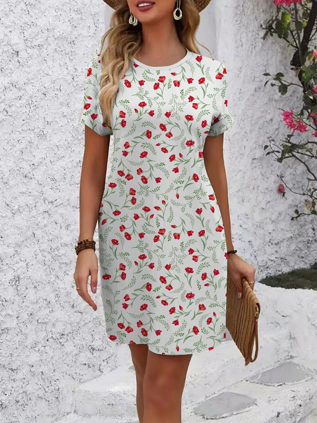 Damen Blumenkleid Drune