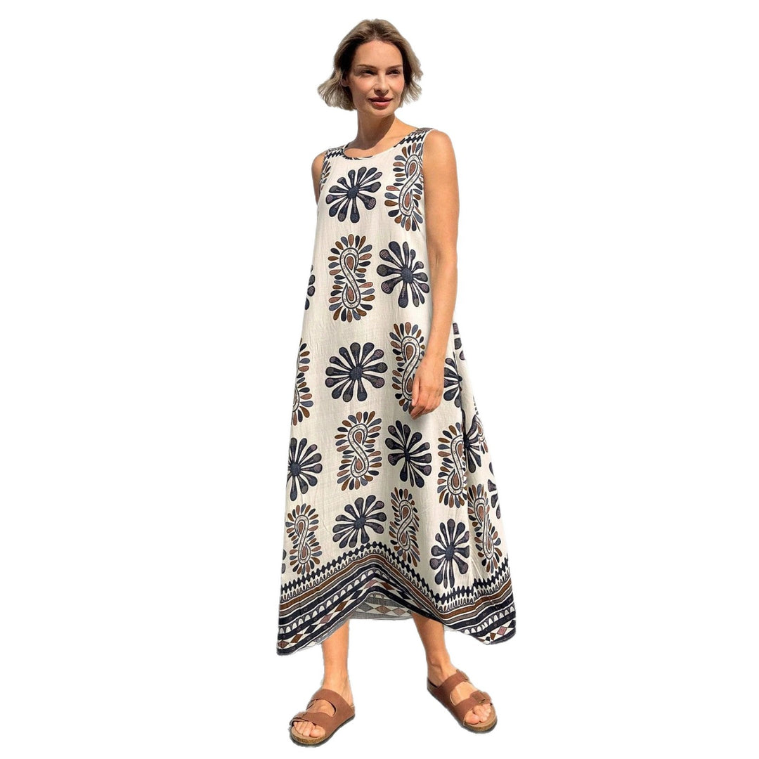 Damen Maxikleid mit floralem Druck und lässiger Schnitt Drune