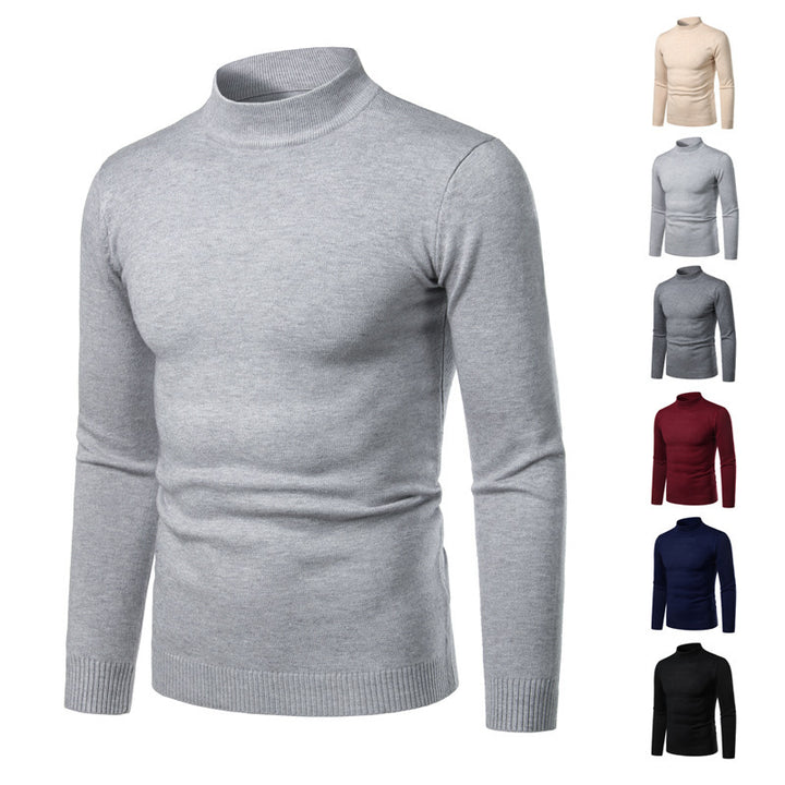 Herren warme Rollkragenpullover aus feinem Strickmaterial Drune