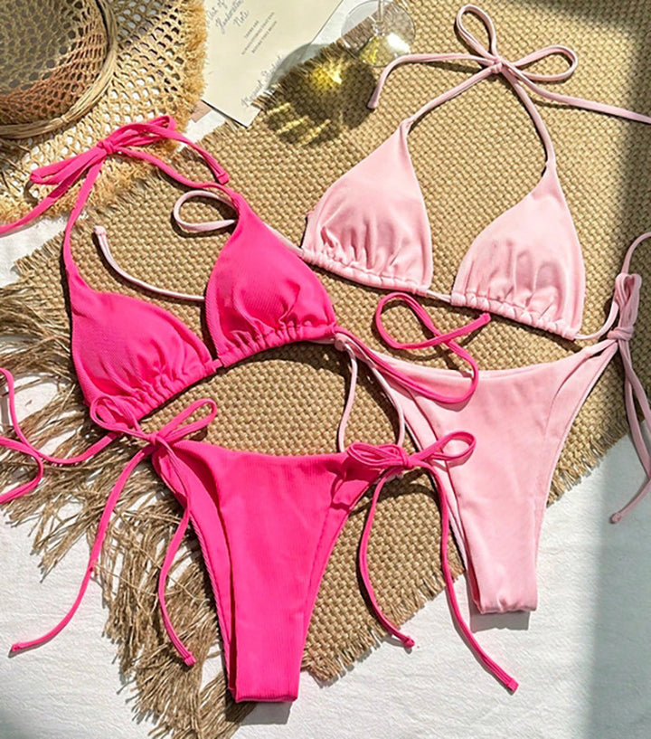 Damen Triangel-Bikini-Set mit verstellbaren Trägern und hochwertigem Material Drune