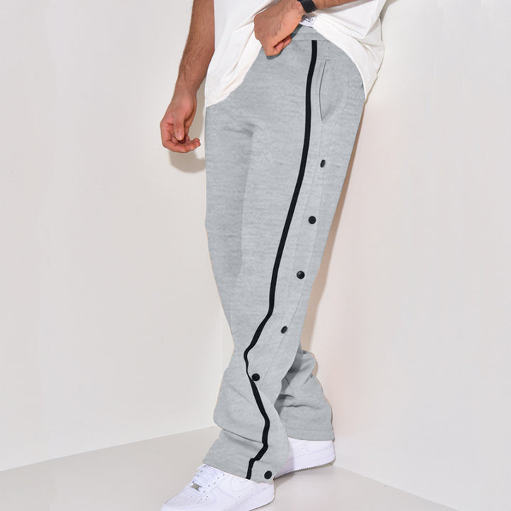 Herren Sportliche Jogginghose mit Druckknopf-Detail und seitlichen Taschen Drune