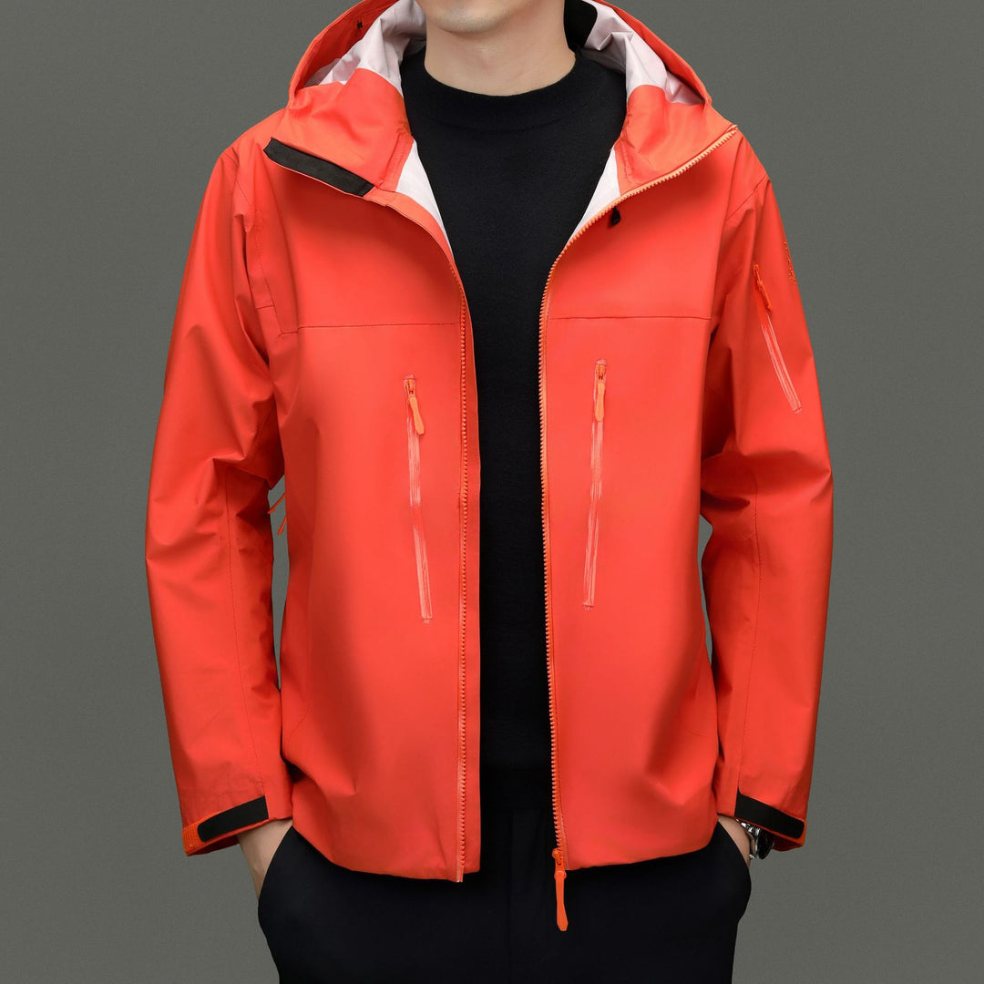 Herren wetterfeste Übergangsjacke mit verstellbarem Kapuzenkragen und praktischen Taschen Drune