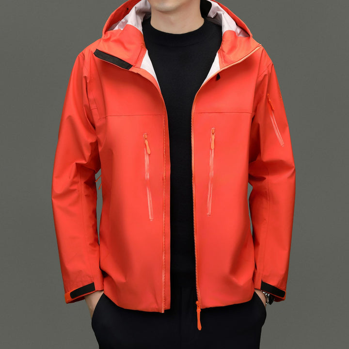 Herren wetterfeste Übergangsjacke mit verstellbarem Kapuzenkragen und praktischen Taschen Drune