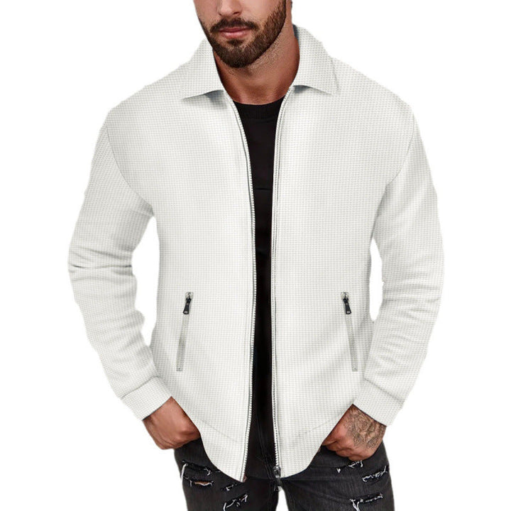 Herren modische Sweatjacke mit strukturierter Oberfläche und praktischen Reißverschlusstaschen Drune
