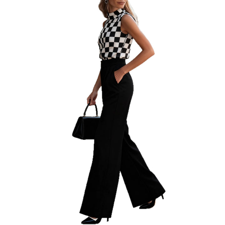 Damen Elegante Weite Hochtaillierte Stoffhose Drune