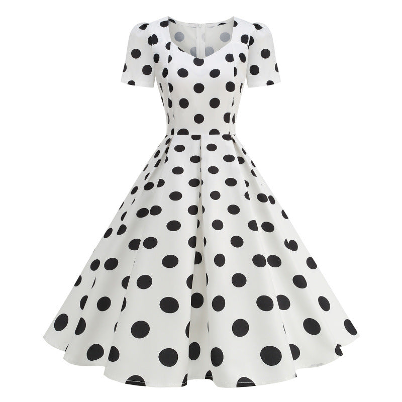 Damen Freizeitkleid mit floralem Design und schwingendem Rock Drune