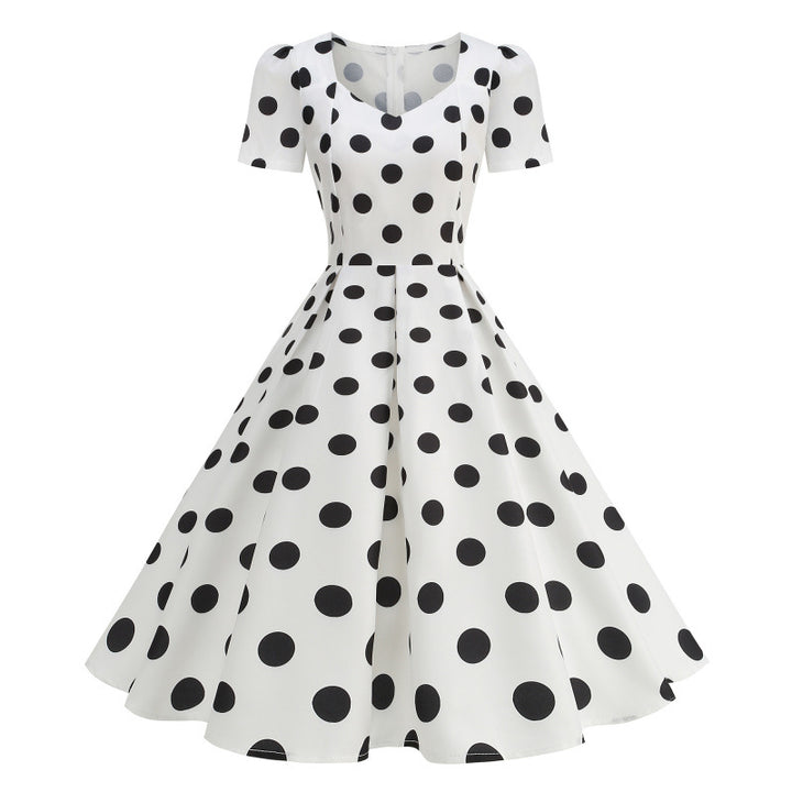 Damen Freizeitkleid mit floralem Design und schwingendem Rock Drune