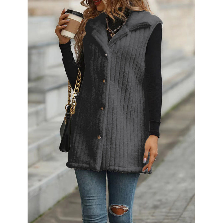 Damen Elegante und kuschelige Teddyjacke mit Knopfleiste Drune