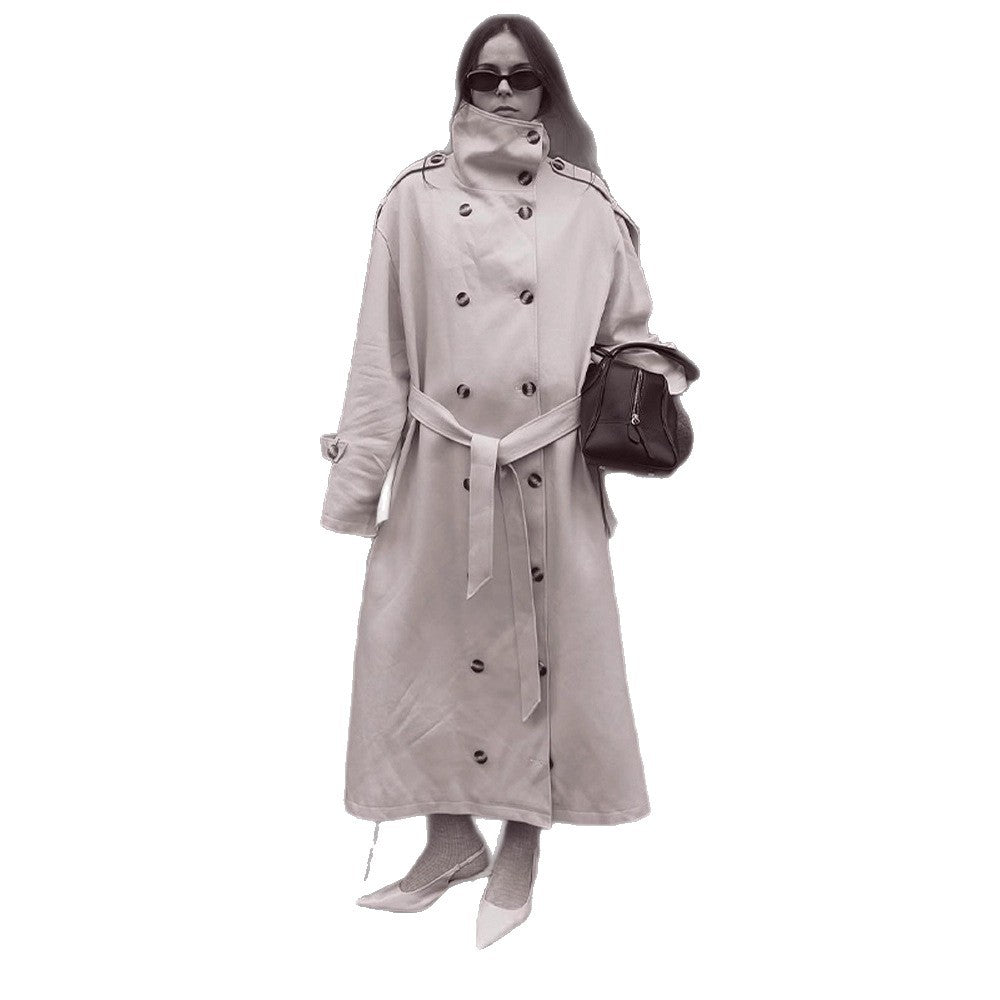 Damen luxuriöser Trenchcoat mit durchdachten Details Drune