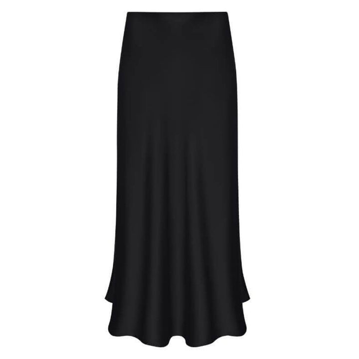 Damen eleganter und fließender Maxi-Rock aus hochwertigem Satin Drune