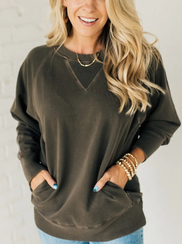 Damen bequemer Oversized Sweatpullover mit lässigem Design Drune