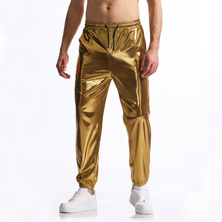 Herren glänzende Sporthose im modernen Schnitt mit elastischem Bund Drune