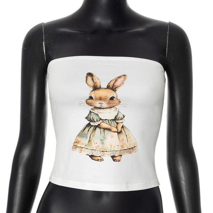 Damen Bandeau-Top mit verspieltem Tierdesign Drune