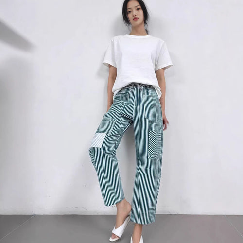 Damen weite Cargo-Hose mit praktischen Taschen und einzigartigem Design Drune