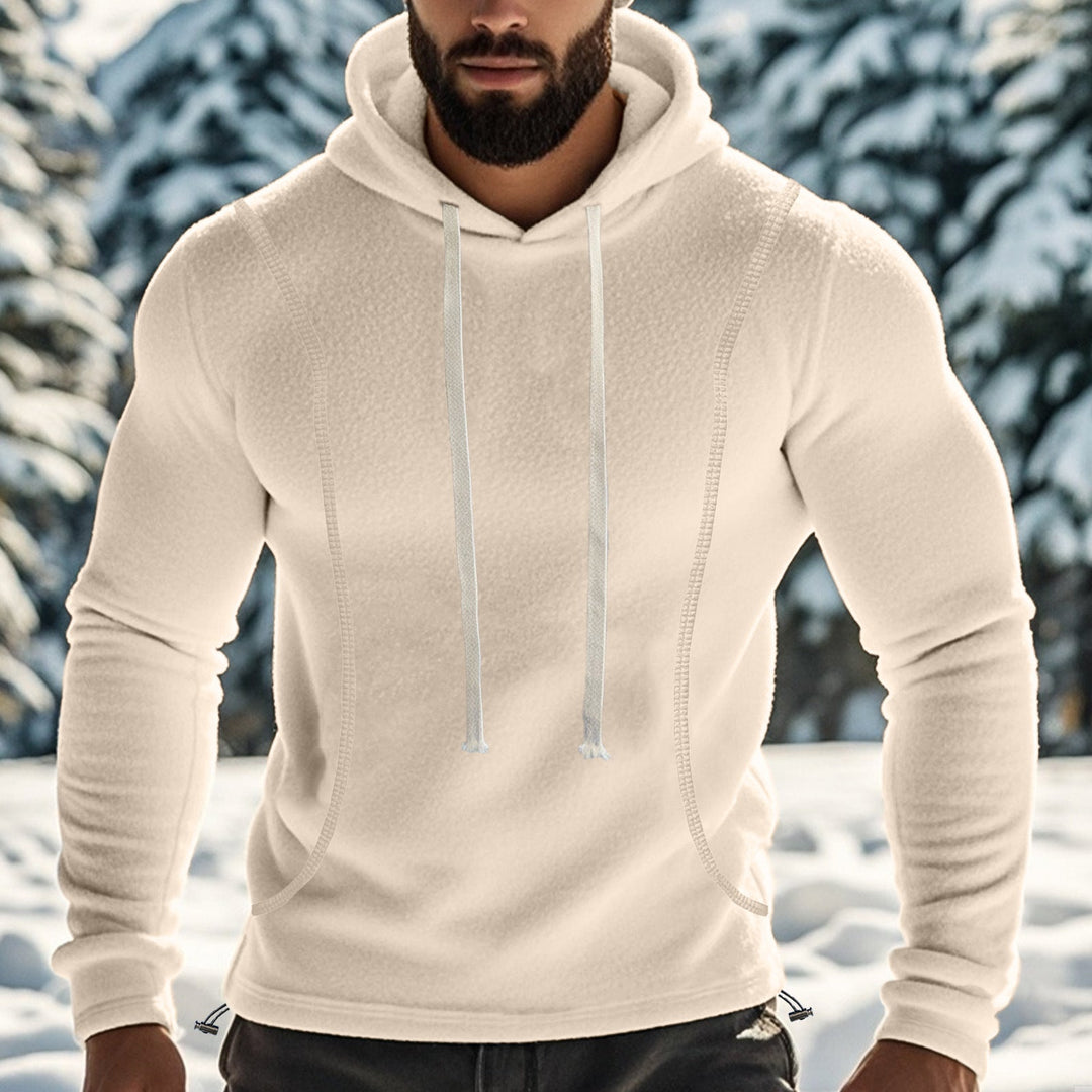 Kapuzenpullover Herren sportlich mit Kontrastnähten