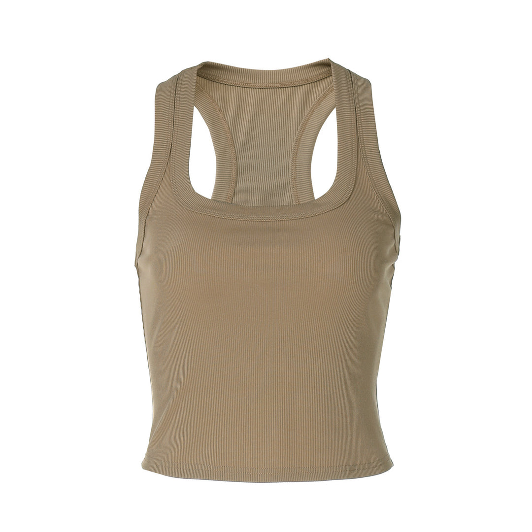 Damen Fitness Top mit figurbetontem Schnitt und Quadrat-Ausschnitt Drune