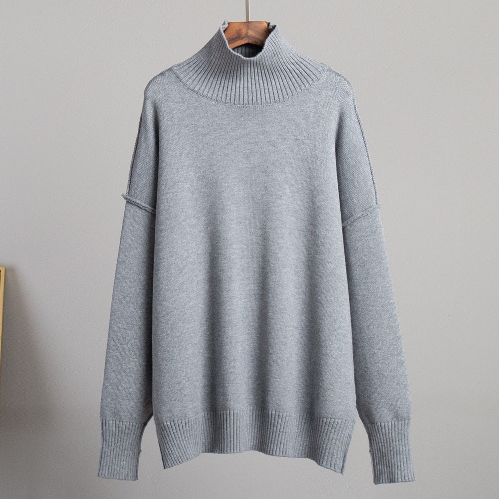 Damen Grobstrickpullover mit hohem Rollkragen und lässigem Schnitt Drune