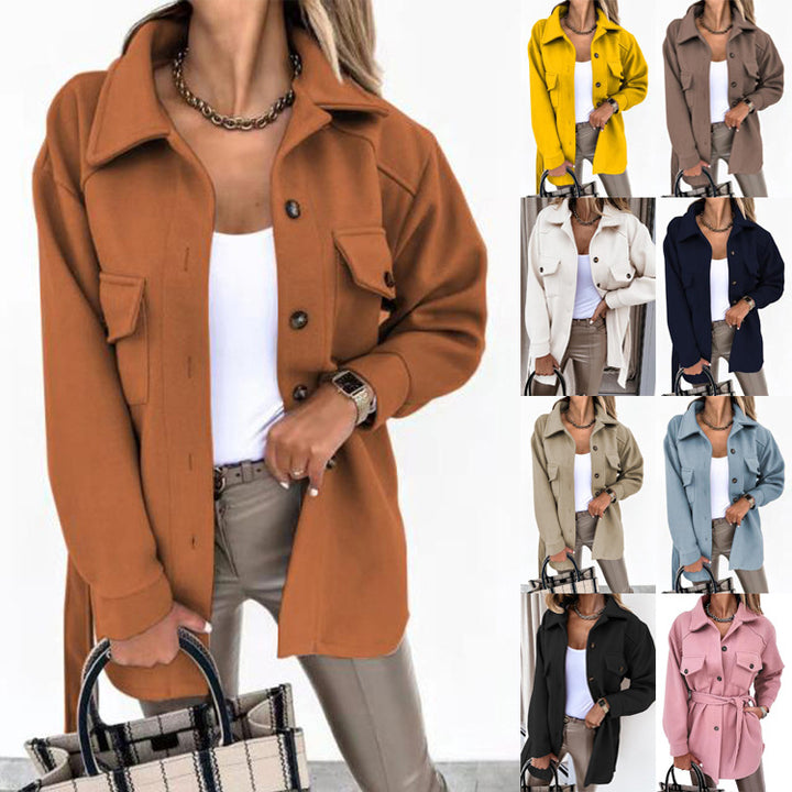 Damen Overshirt-Jacke mit praktischen Taschen und modernem Schnitt Drune