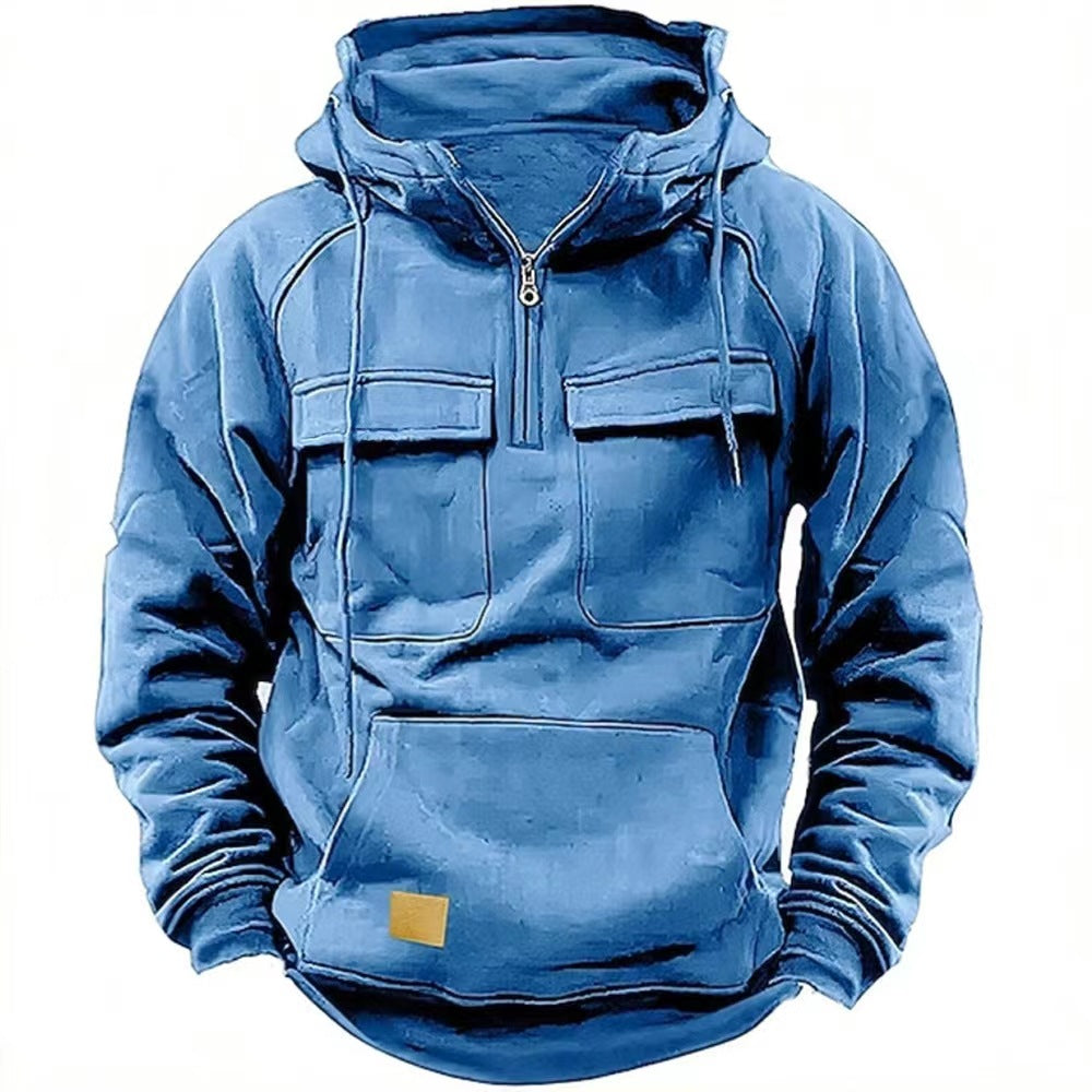 Herren Fleece Hoodie mit praktischem Reißverschluss und großen Taschen Drune