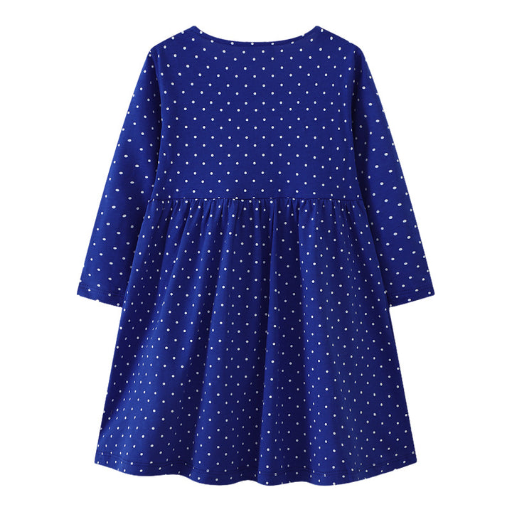 Mädchen Freizeitkleid mit floralen und Schmetterlingsapplikationen Drune