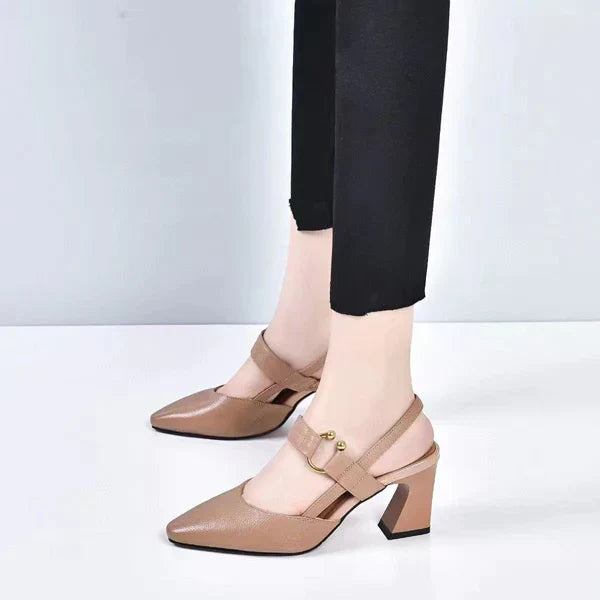 Drune - Orthopädische High Heels Sandalen | Kitten Heel mit Riemchensandalen