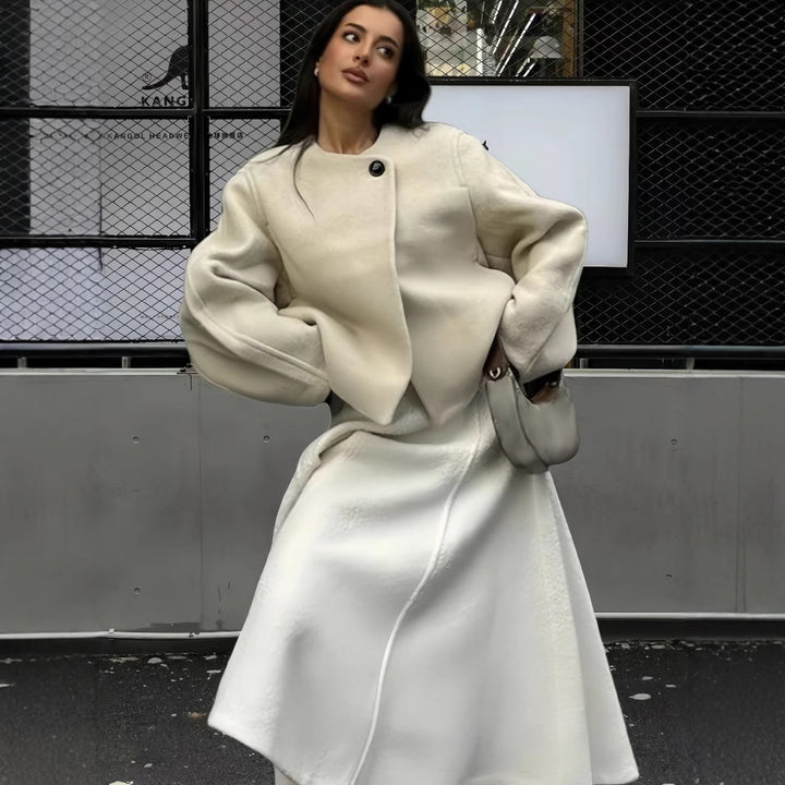 Damen Modische Oversized-Jacke mit strukturiertem Design Drune