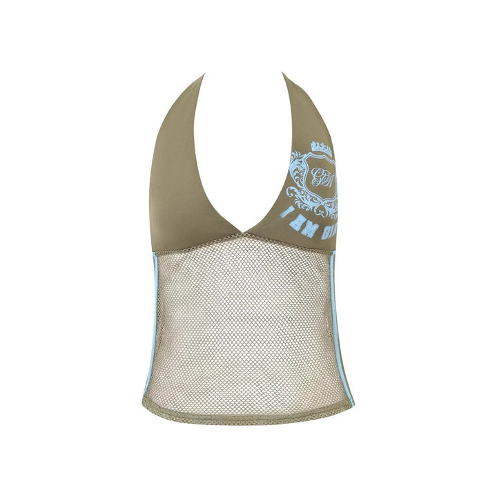 Damen Sportliches Netzoberteil mit stylishen Streifen Drune