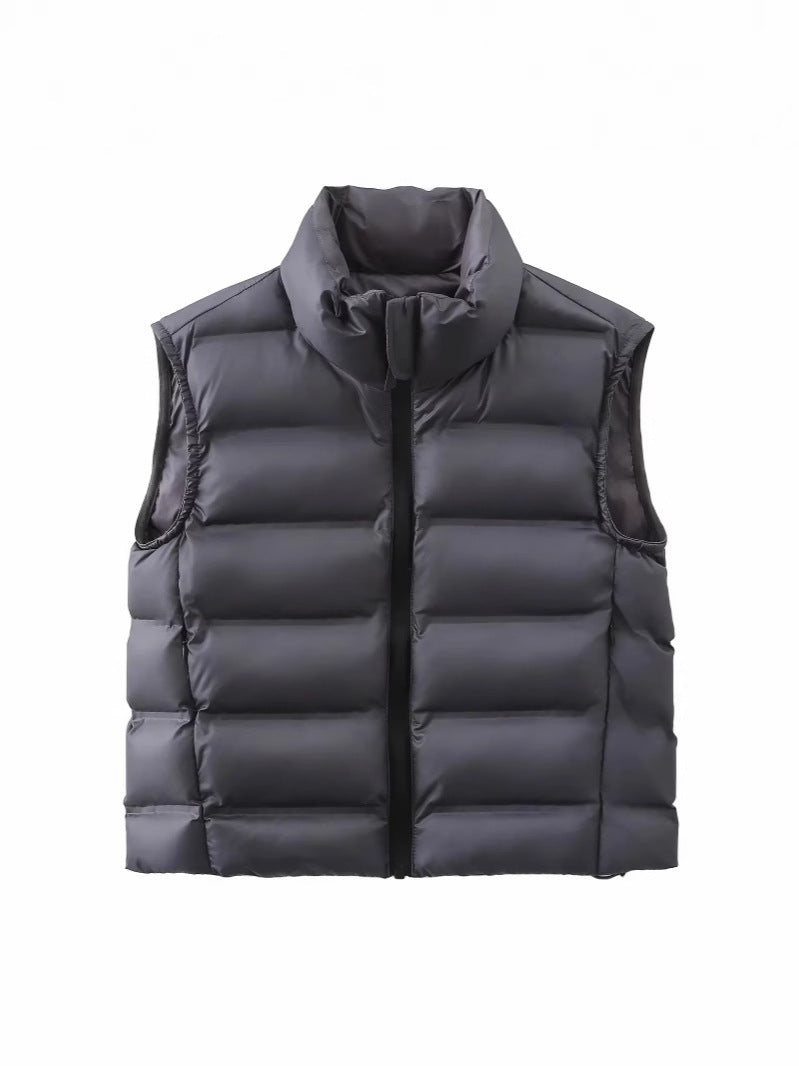Damen Daunenweste mit hohem Kragen und Komfort-Fit Drune